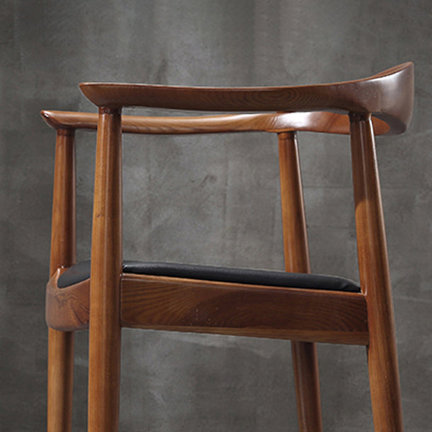 Silla de comedor de madera tradicional, silla lateral de cuero PU para uso en restaurantes