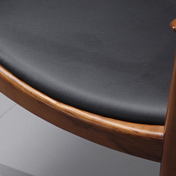 Silla de comedor de madera tradicional, silla lateral de cuero PU para uso en restaurantes
