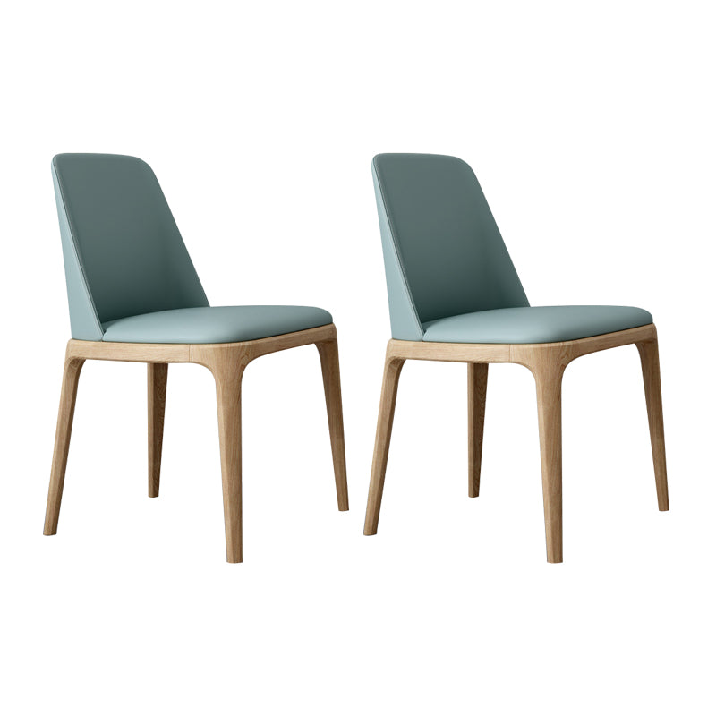Sillas de comedor estilo moderno Sillas de cocina sin brazos con patas de madera