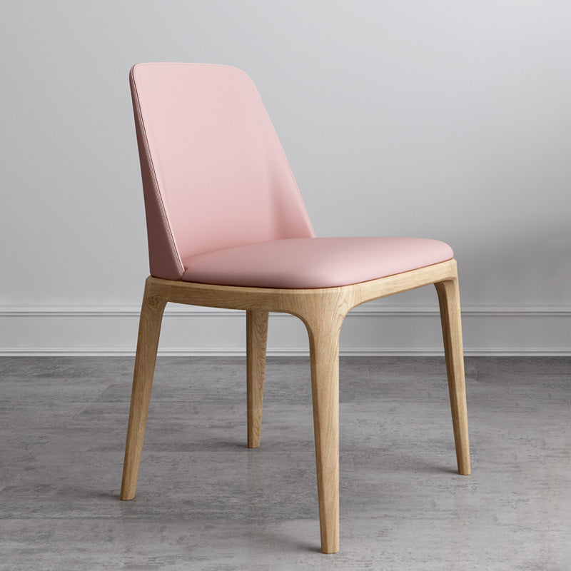 Eigentijdse eetkamerstoelen Armloze keukenstoelen met houten poten