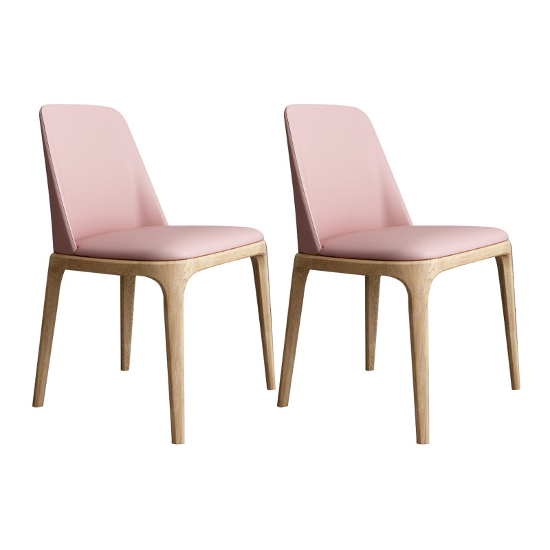 Sillas de comedor estilo moderno Sillas de cocina sin brazos con patas de madera