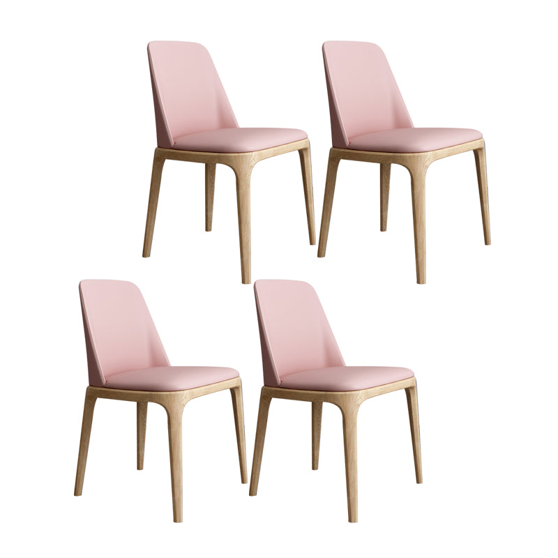 Sillas de comedor estilo moderno Sillas de cocina sin brazos con patas de madera