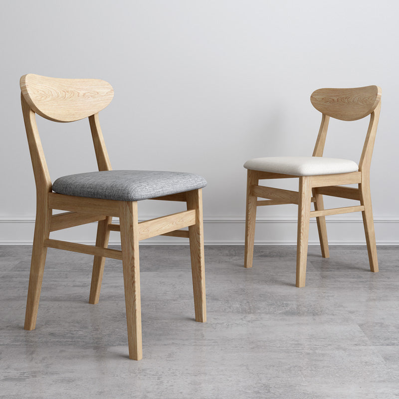 Sillas de comedor estilo moderno Sillas de cocina sin brazos con patas de madera