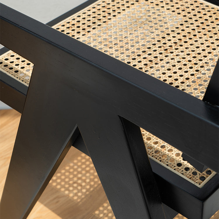 Sillas de comedor de estilo tradicional, silla con respaldo abierto y brazo de cocina con patas de madera