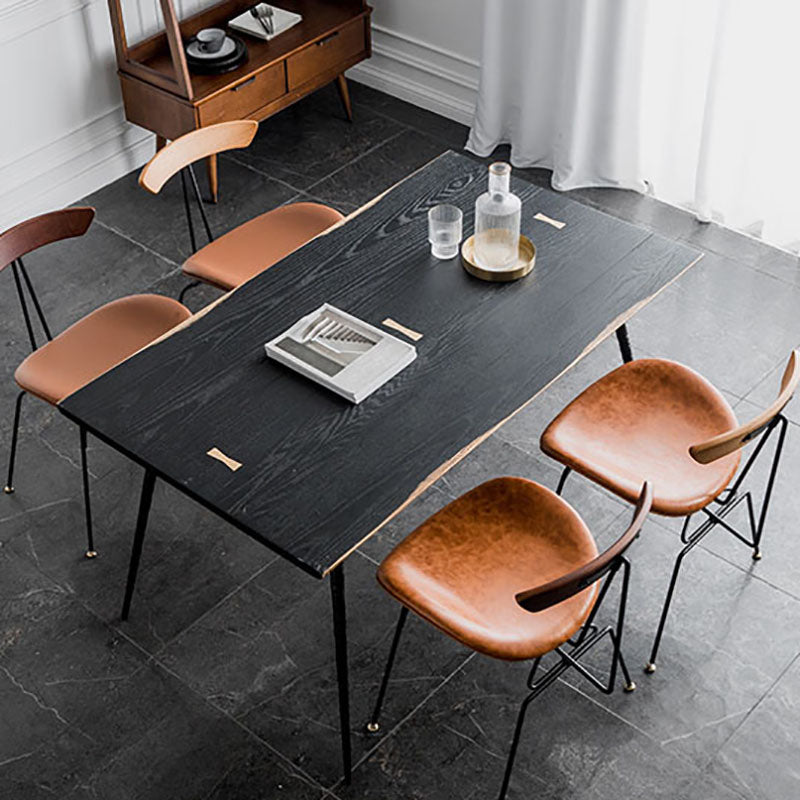 Silla lateral de comedor de metal industrial con respaldo abierto, silla sin brazos para restaurante
