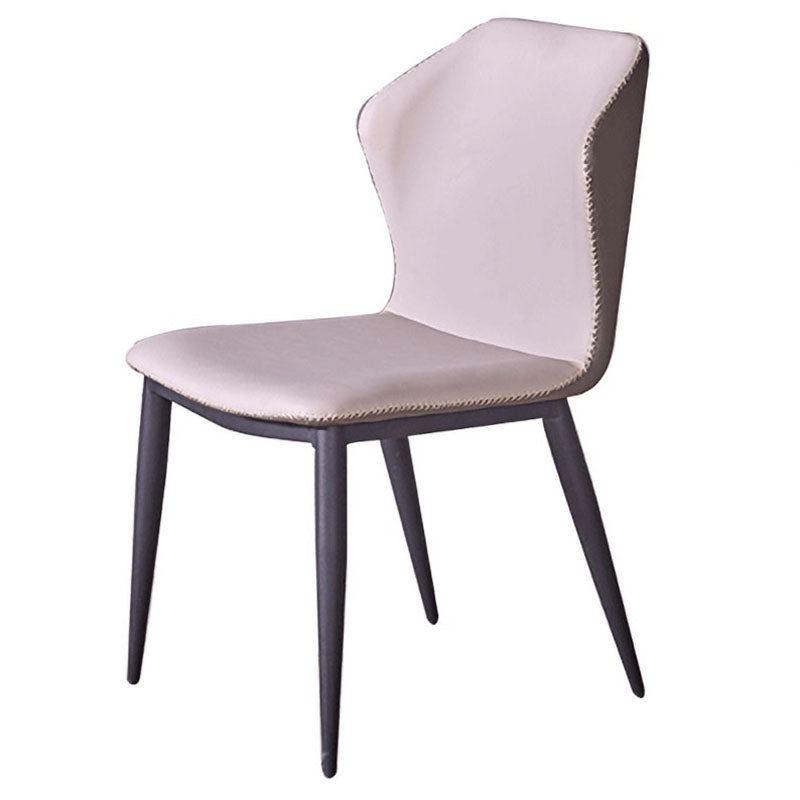 Sillas de comedor de cuero sin brazos del sillón orejero del estilo contemporáneo para el hogar