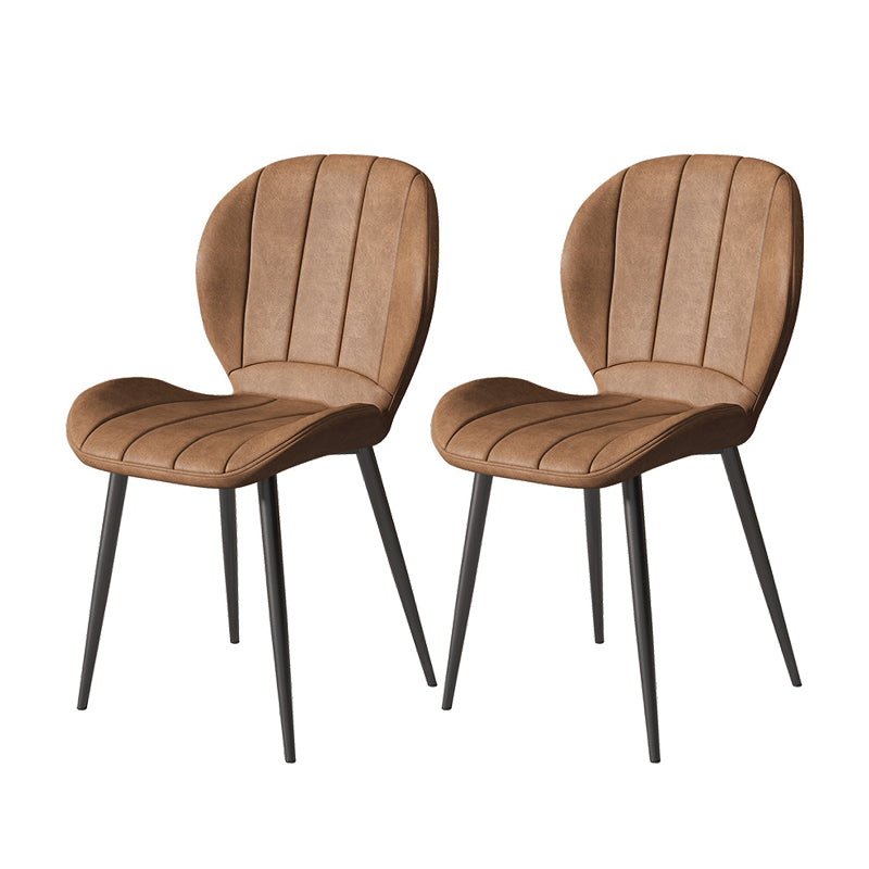 Nordic Metal Dining Bijzetstoel Parsons Dining Armloze stoel voor restaurant
