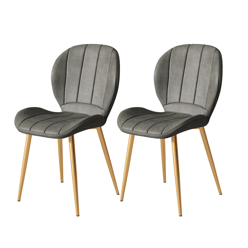 Silla lateral de comedor de metal nórdico Parsons, silla sin brazos para restaurante
