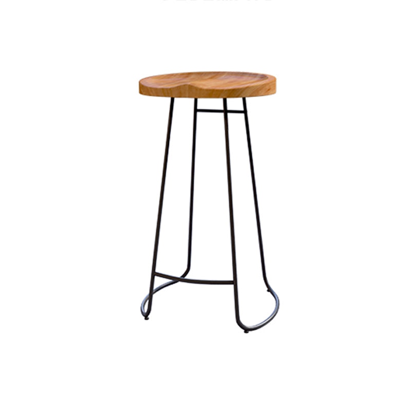 Modern Style Bar Stuhl konturierte Holzsitz Schlittenbeine Barhocker für Innenräume