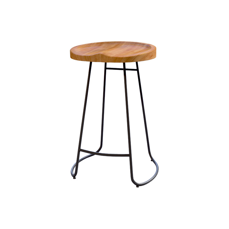 Modern Style Bar Stuhl konturierte Holzsitz Schlittenbeine Barhocker für Innenräume