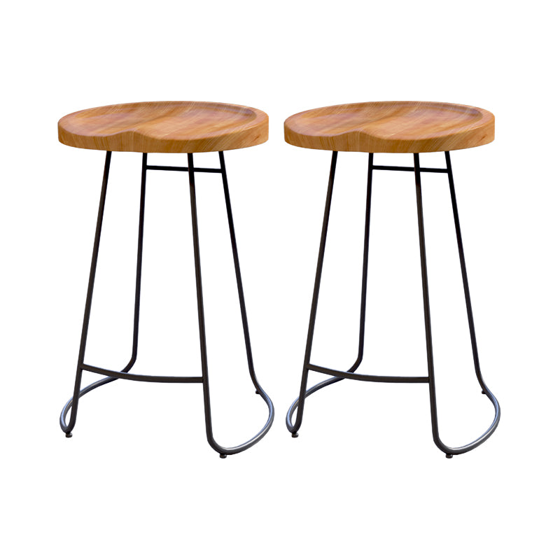 Modern Style Bar Stuhl konturierte Holzsitz Schlittenbeine Barhocker für Innenräume