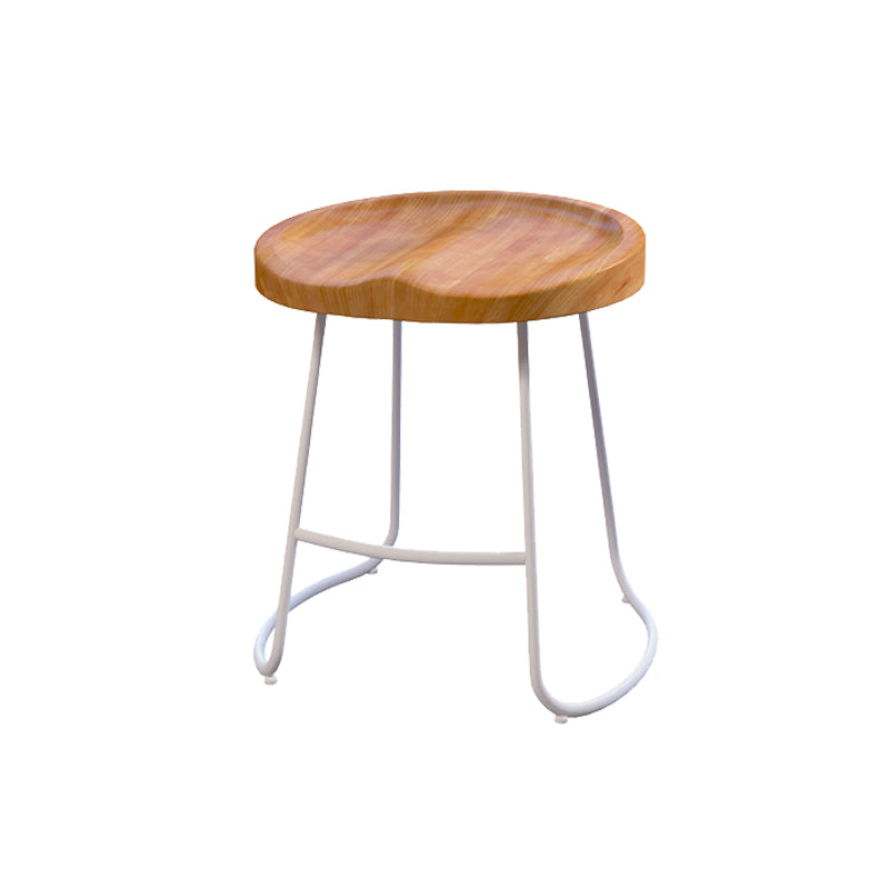 Modern Style Bar Stuhl konturierte Holzsitz Schlittenbeine Barhocker für Innenräume