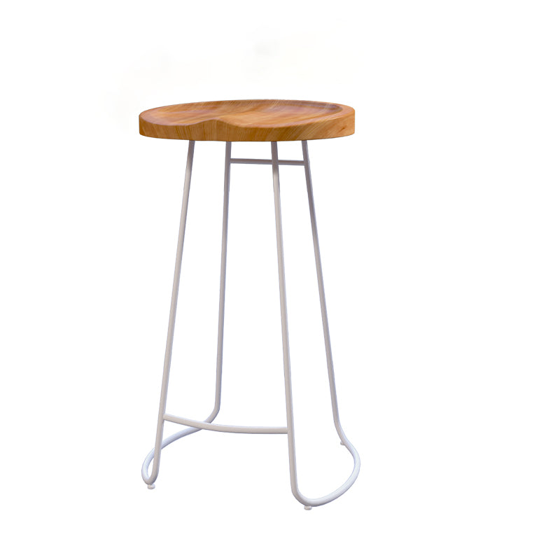 Modern Style Bar Stuhl konturierte Holzsitz Schlittenbeine Barhocker für Innenräume