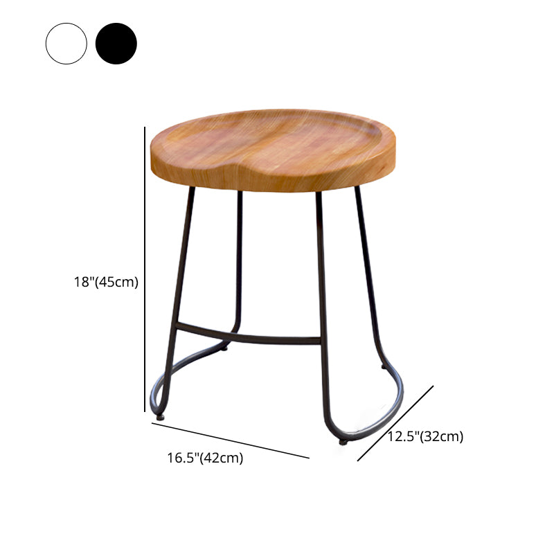 Modern Style Bar Stuhl konturierte Holzsitz Schlittenbeine Barhocker für Innenräume