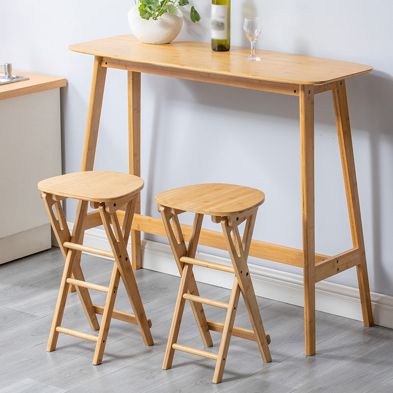 Indoor Minimalism Armless Wood Barstools Folding Counter Stools, 1 Piece