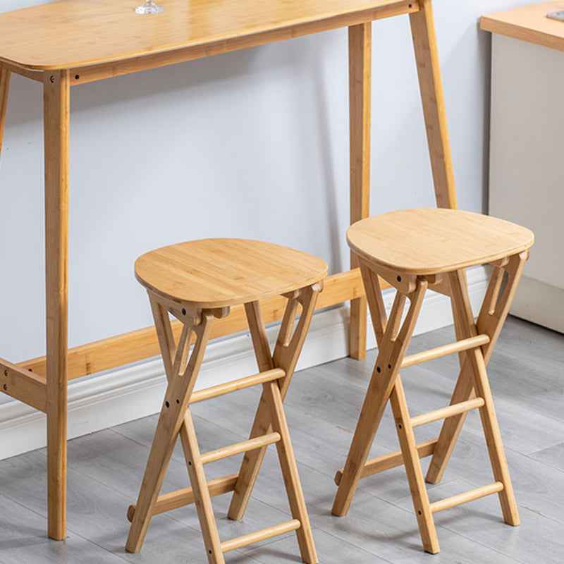 Indoor Minimalism Armless Wood Barstools Folding Counter Stools, 1 Piece