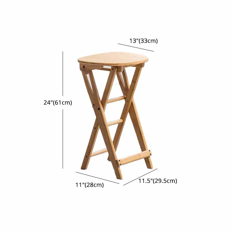 Indoor Minimalism Armless Wood Barstools Folding Counter Stools, 1 Piece