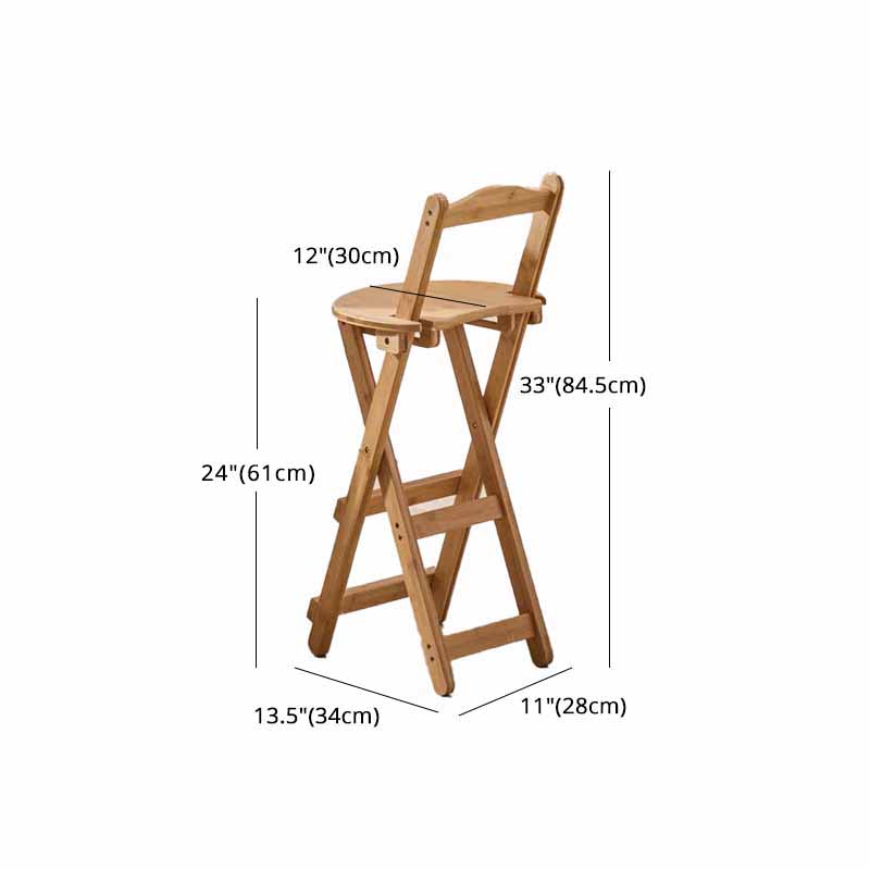 Indoor Minimalism Armless Wood Barstools Folding Counter Stools, 1 Piece