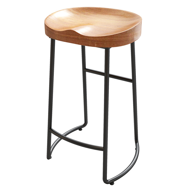 Barhocker im modernen Stil, Holzsitz, Schlittenbeine, Barhocker mit Fußstütze
