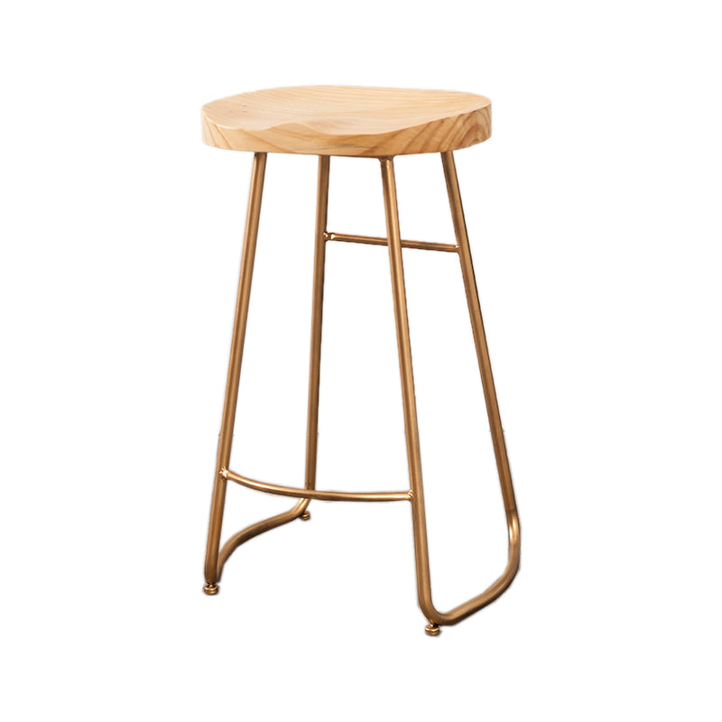 Barhocker im modernen Stil, Holzsitz, Schlittenbeine, Barhocker mit Fußstütze