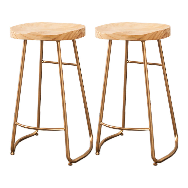 Barhocker im modernen Stil, Holzsitz, Schlittenbeine, Barhocker mit Fußstütze