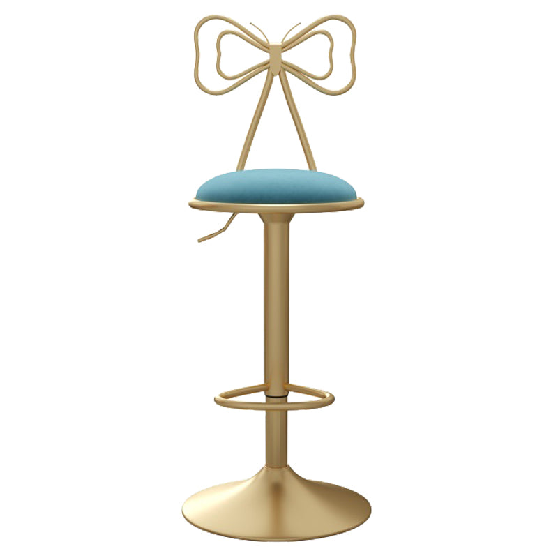 Glam Style Bar-stool with Adjustable Height Swivel Footrest Barstools for Counter Bar