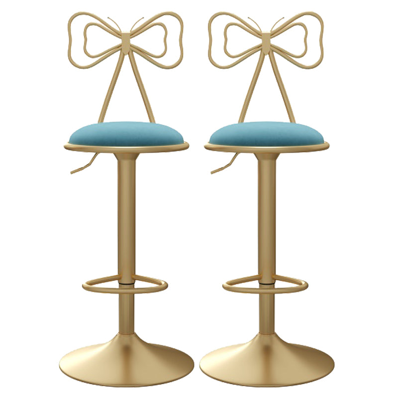 Glam Style Bar-stool with Adjustable Height Swivel Footrest Barstools for Counter Bar