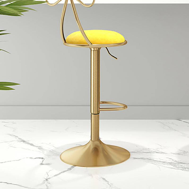 Glam Style Bar-stool with Adjustable Height Swivel Footrest Barstools for Counter Bar