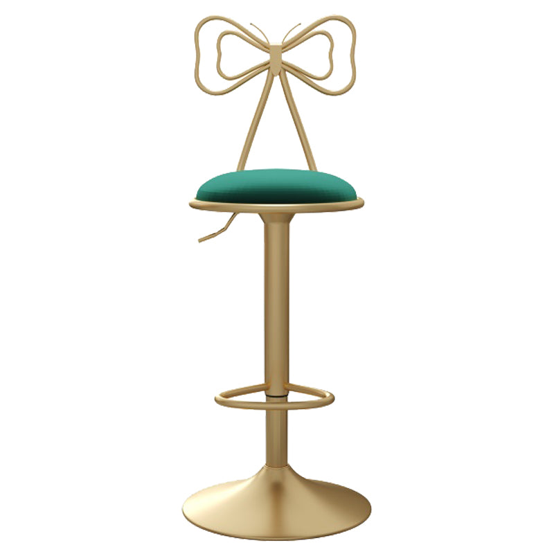 Glam Style Bar-stool with Adjustable Height Swivel Footrest Barstools for Counter Bar