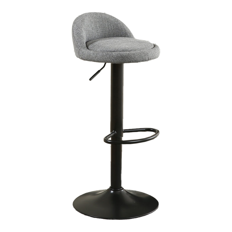 Moderner Barhocker mit Fußstütze, runder Sitz, höhenverstellbarer Barhocker