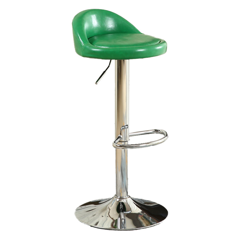 Moderner Barhocker mit Fußstütze, runder Sitz, höhenverstellbarer Barhocker