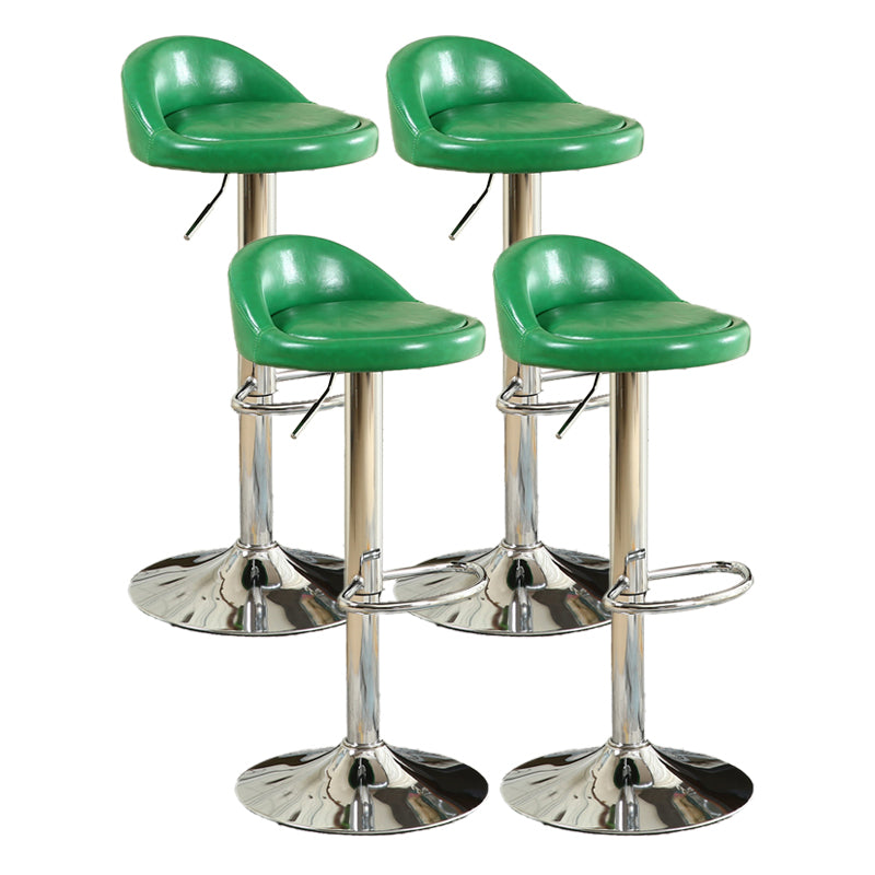 Moderner Barhocker mit Fußstütze, runder Sitz, höhenverstellbarer Barhocker