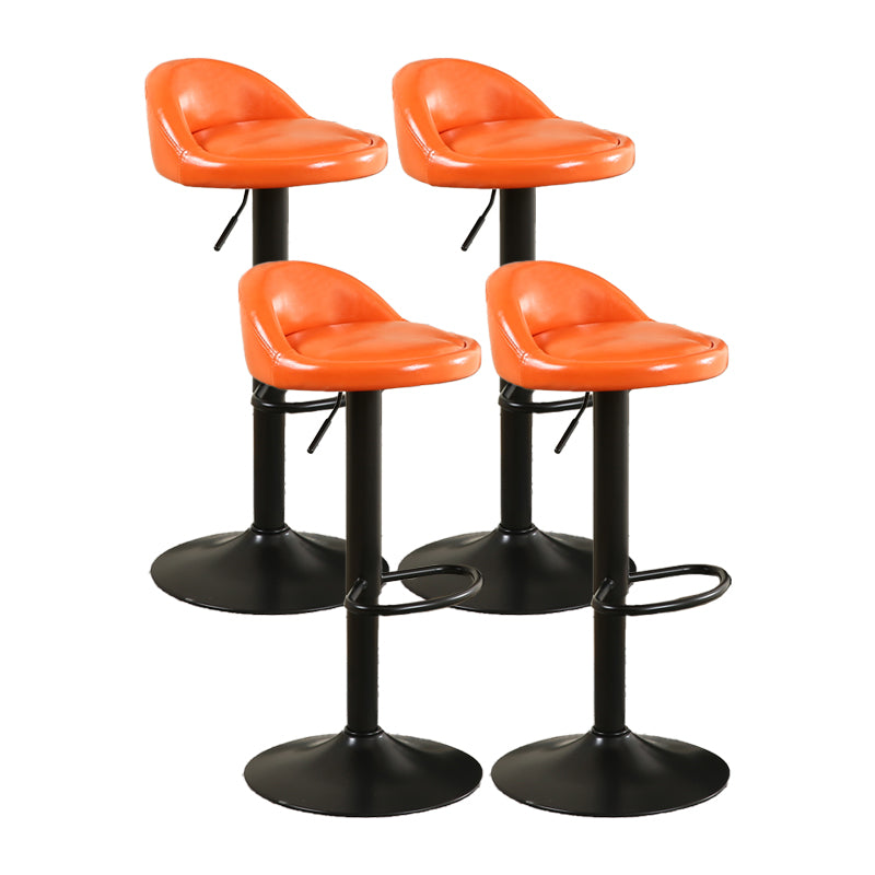 Moderner Barhocker mit Fußstütze, runder Sitz, höhenverstellbarer Barhocker