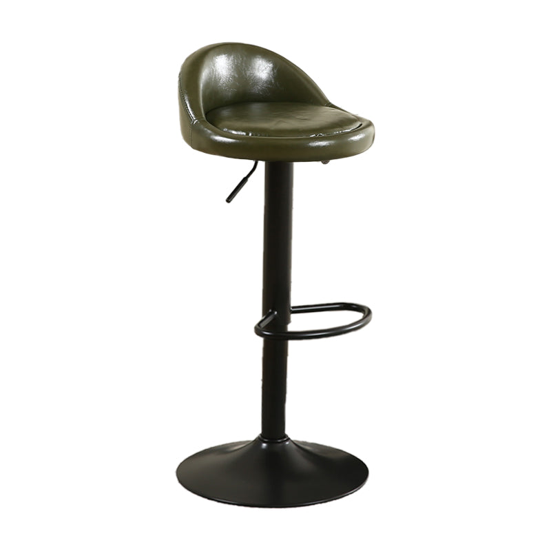 Moderner Barhocker mit Fußstütze, runder Sitz, höhenverstellbarer Barhocker