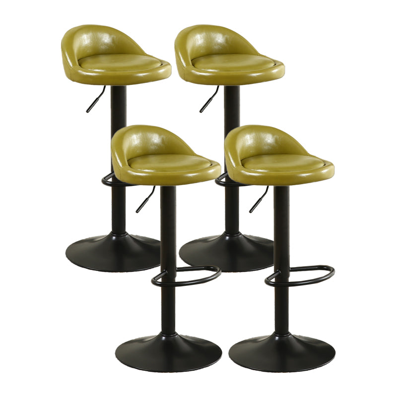 Moderner Barhocker mit Fußstütze, runder Sitz, höhenverstellbarer Barhocker