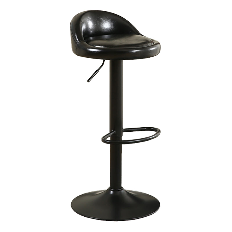 Moderner Barhocker mit Fußstütze, runder Sitz, höhenverstellbarer Barhocker