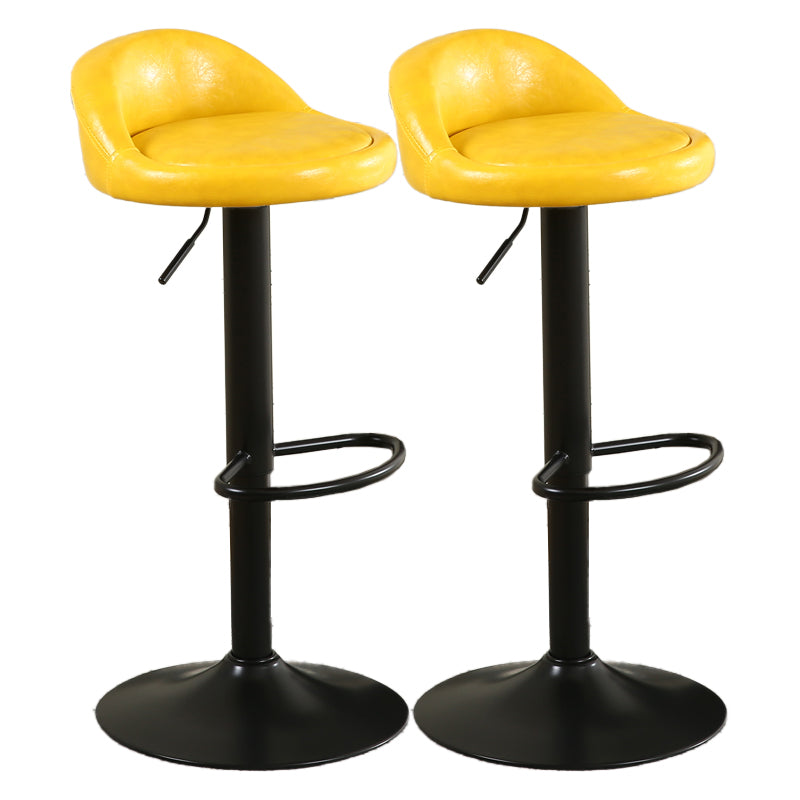 Moderner Barhocker mit Fußstütze, runder Sitz, höhenverstellbarer Barhocker