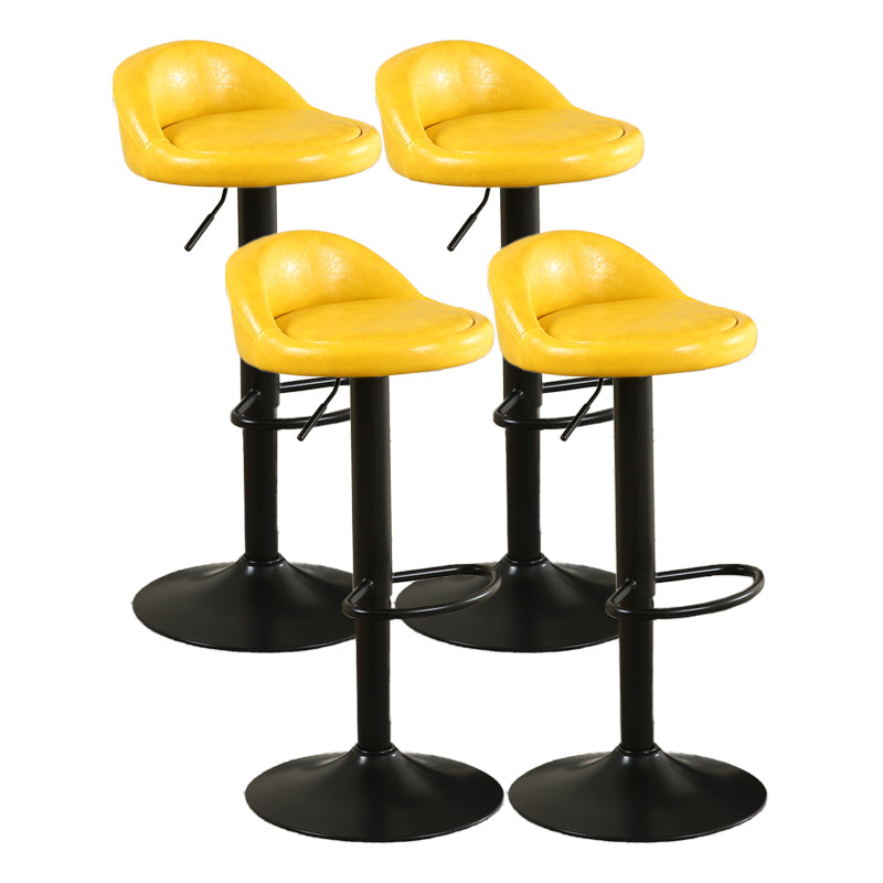 Moderner Barhocker mit Fußstütze, runder Sitz, höhenverstellbarer Barhocker