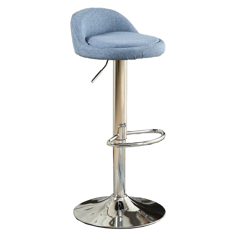 Moderner Barhocker mit Fußstütze, runder Sitz, höhenverstellbarer Barhocker