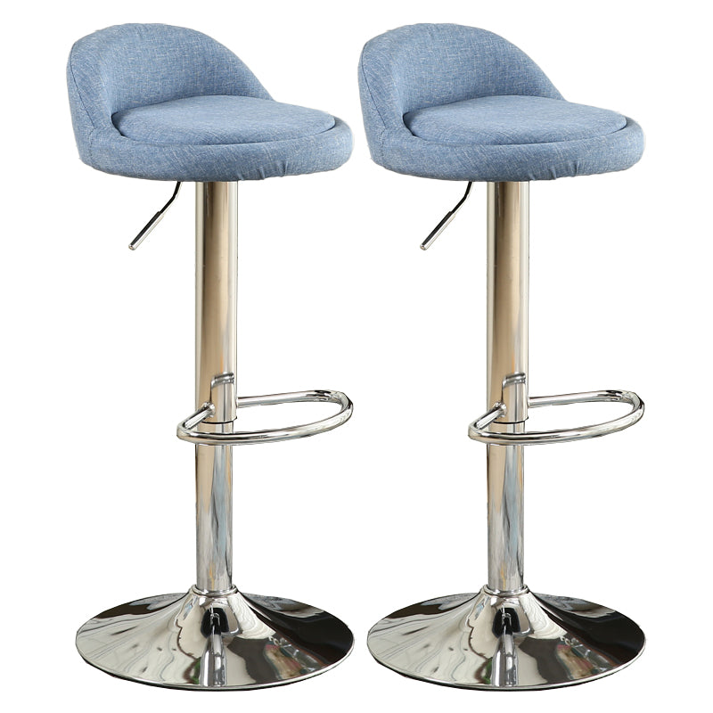Moderner Barhocker mit Fußstütze, runder Sitz, höhenverstellbarer Barhocker