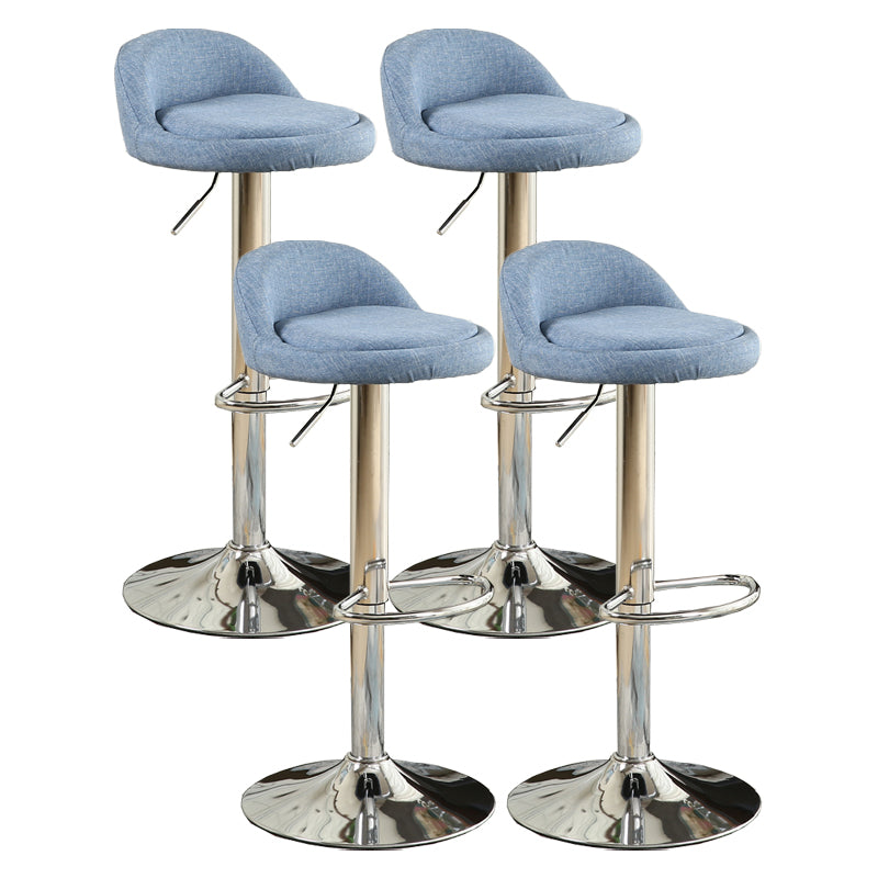 Moderner Barhocker mit Fußstütze, runder Sitz, höhenverstellbarer Barhocker