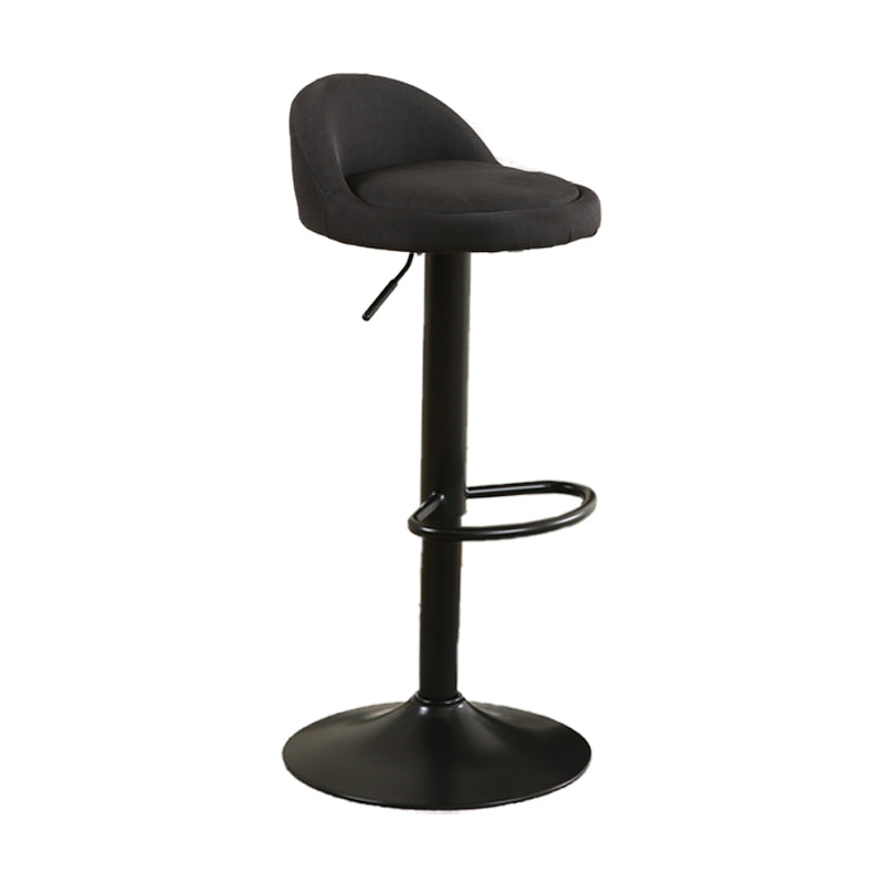 Moderner Barhocker mit Fußstütze, runder Sitz, höhenverstellbarer Barhocker