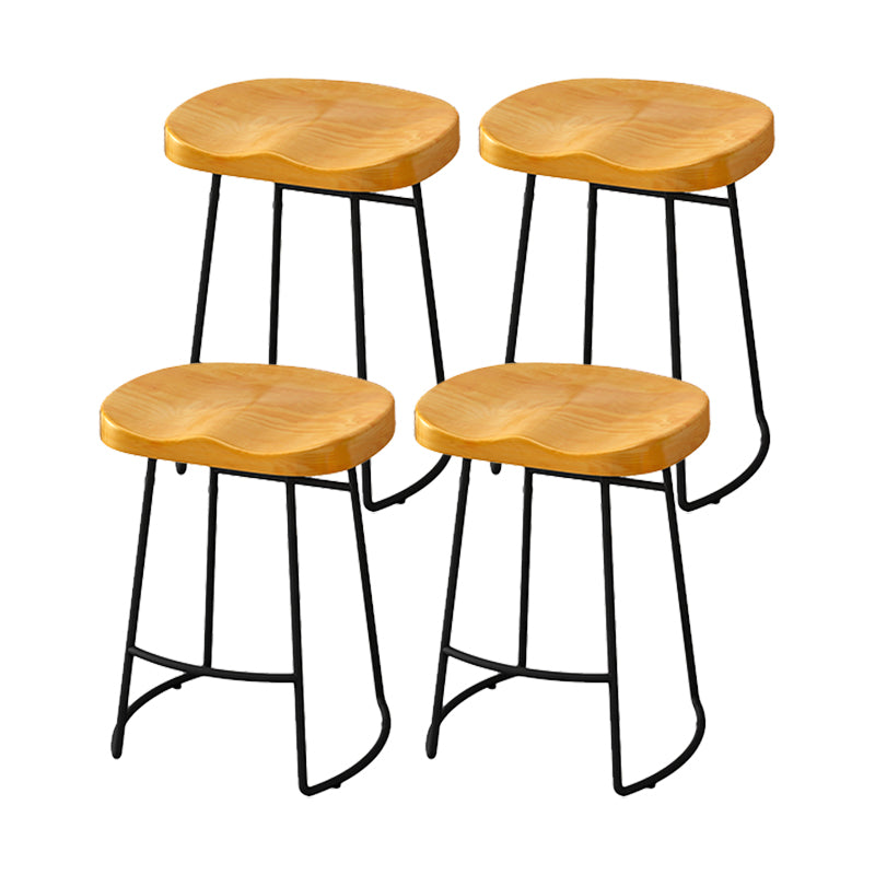 Taburete de bar de estilo moderno con reposapiés, patas de hierro, taburete para restaurante y bar