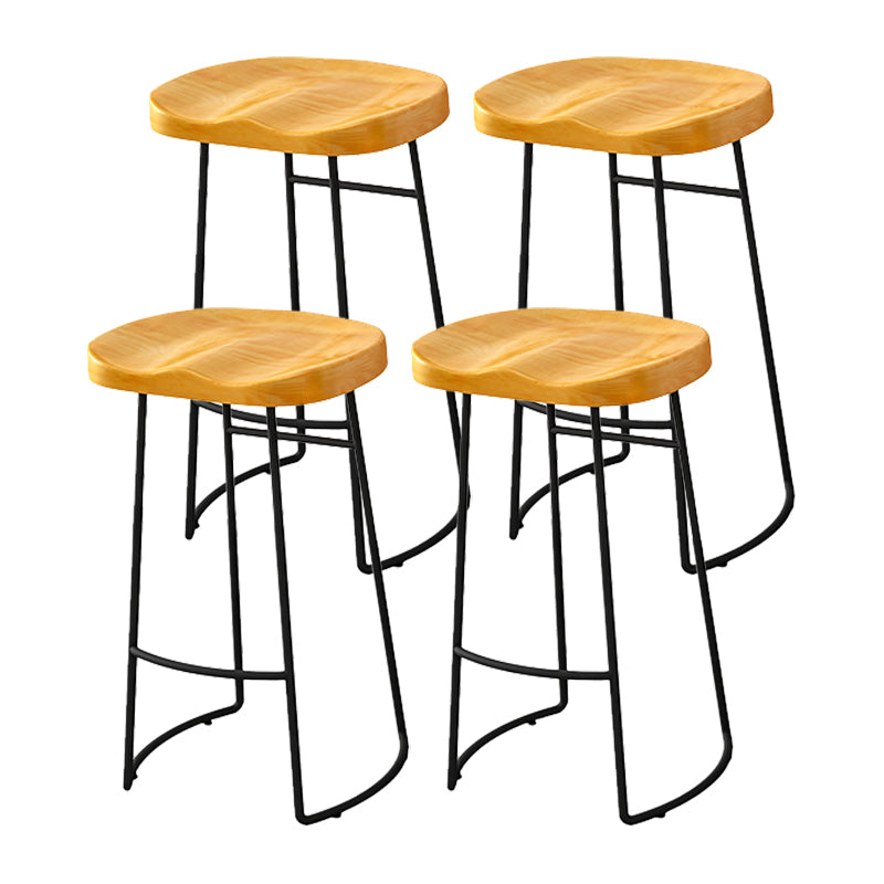 Taburete de bar de estilo moderno con reposapiés, patas de hierro, taburete para restaurante y bar