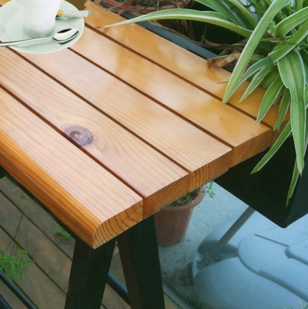 Modern Wood Bar Table with Rectangle Table Top Trestle Table with 42-inch Height