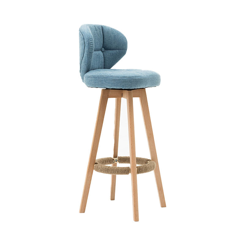 Taburete de mostrador de asiento cuadrado de madera de estilo escandinavo para barras cuadradas para bar de cocina