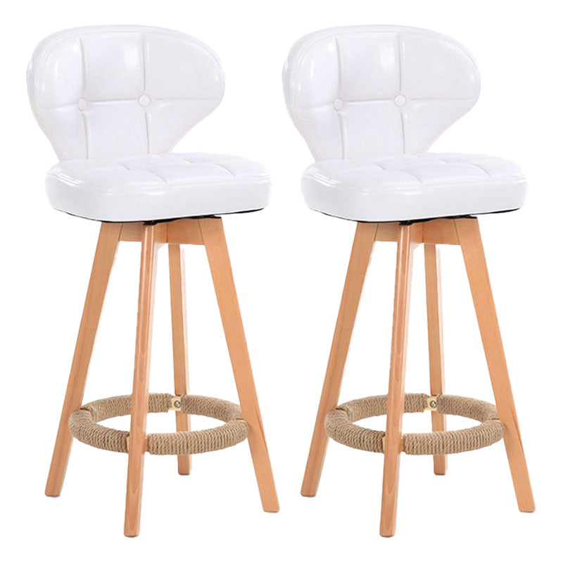 Taburete de mostrador de asiento cuadrado de madera de estilo escandinavo para barras cuadradas para bar de cocina