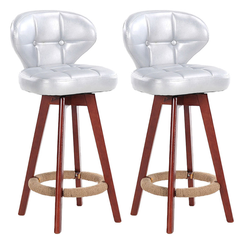 Taburete de mostrador de asiento cuadrado de madera de estilo escandinavo para barras cuadradas para bar de cocina