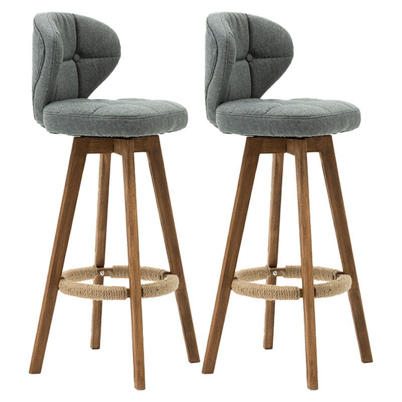 Taburete de mostrador de asiento cuadrado de madera de estilo escandinavo para barras cuadradas para bar de cocina