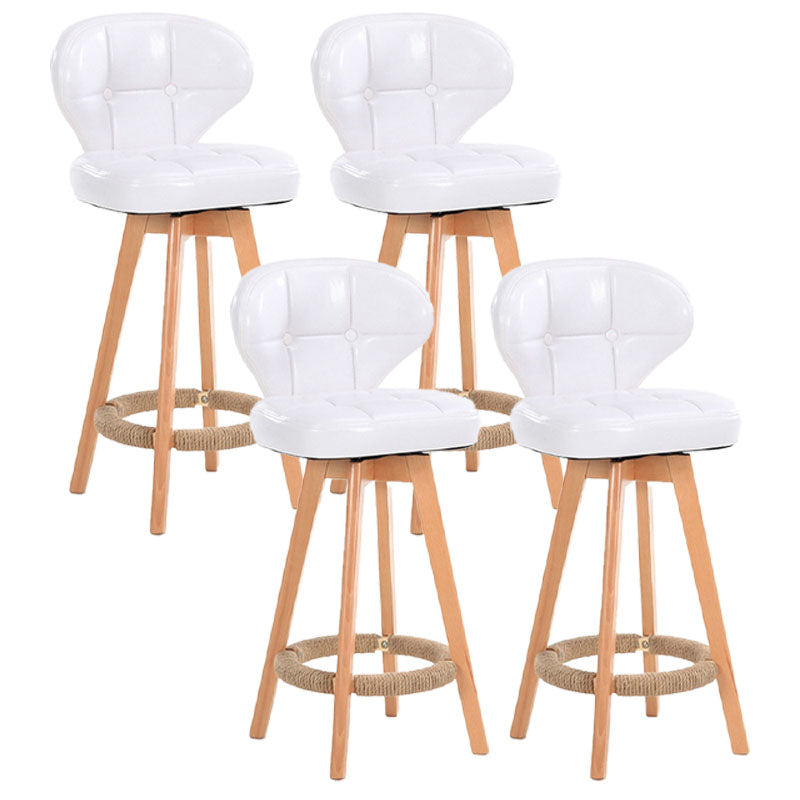 Taburete de mostrador de asiento cuadrado de madera de estilo escandinavo para barras cuadradas para bar de cocina